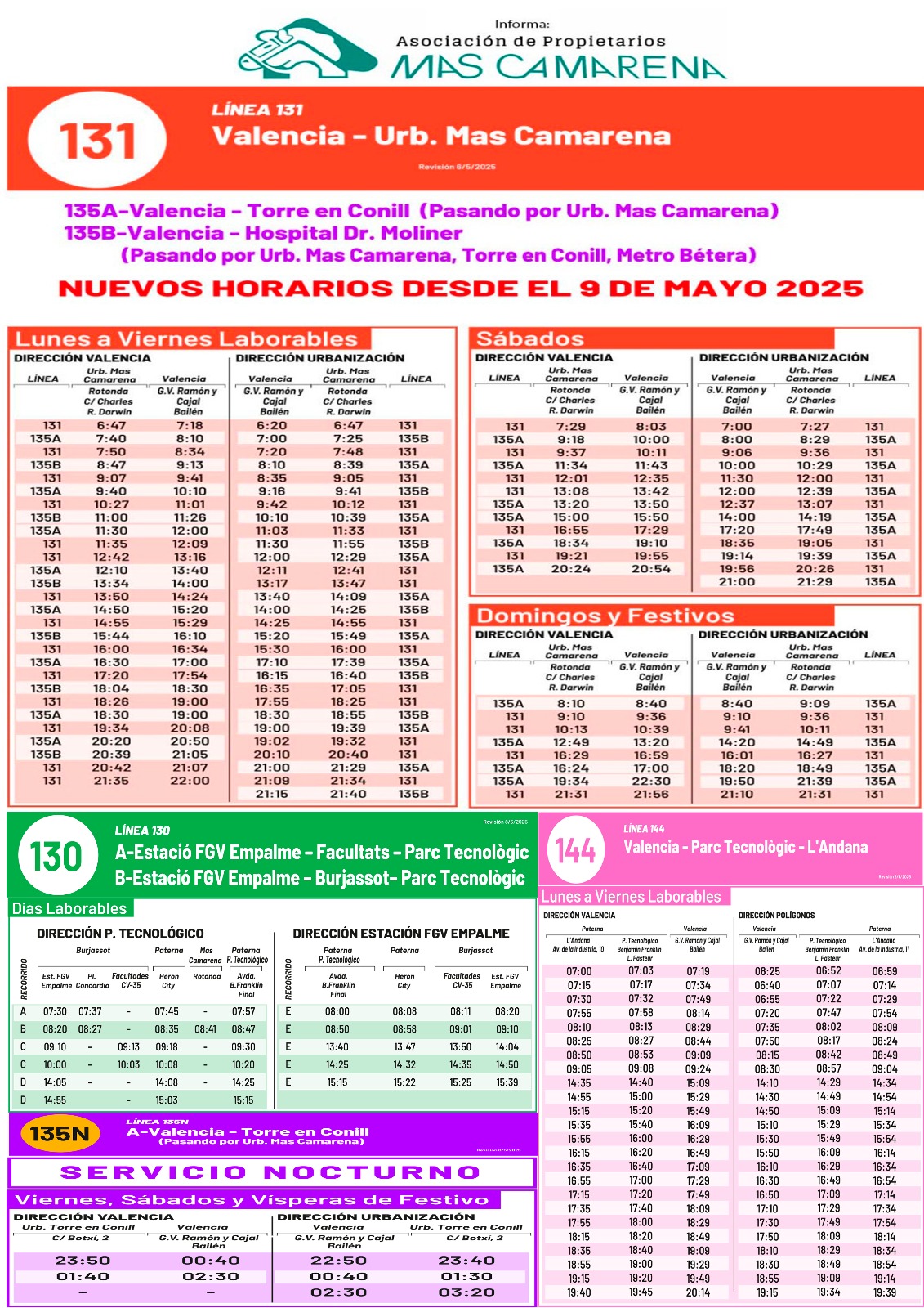 Horarios de autobuses