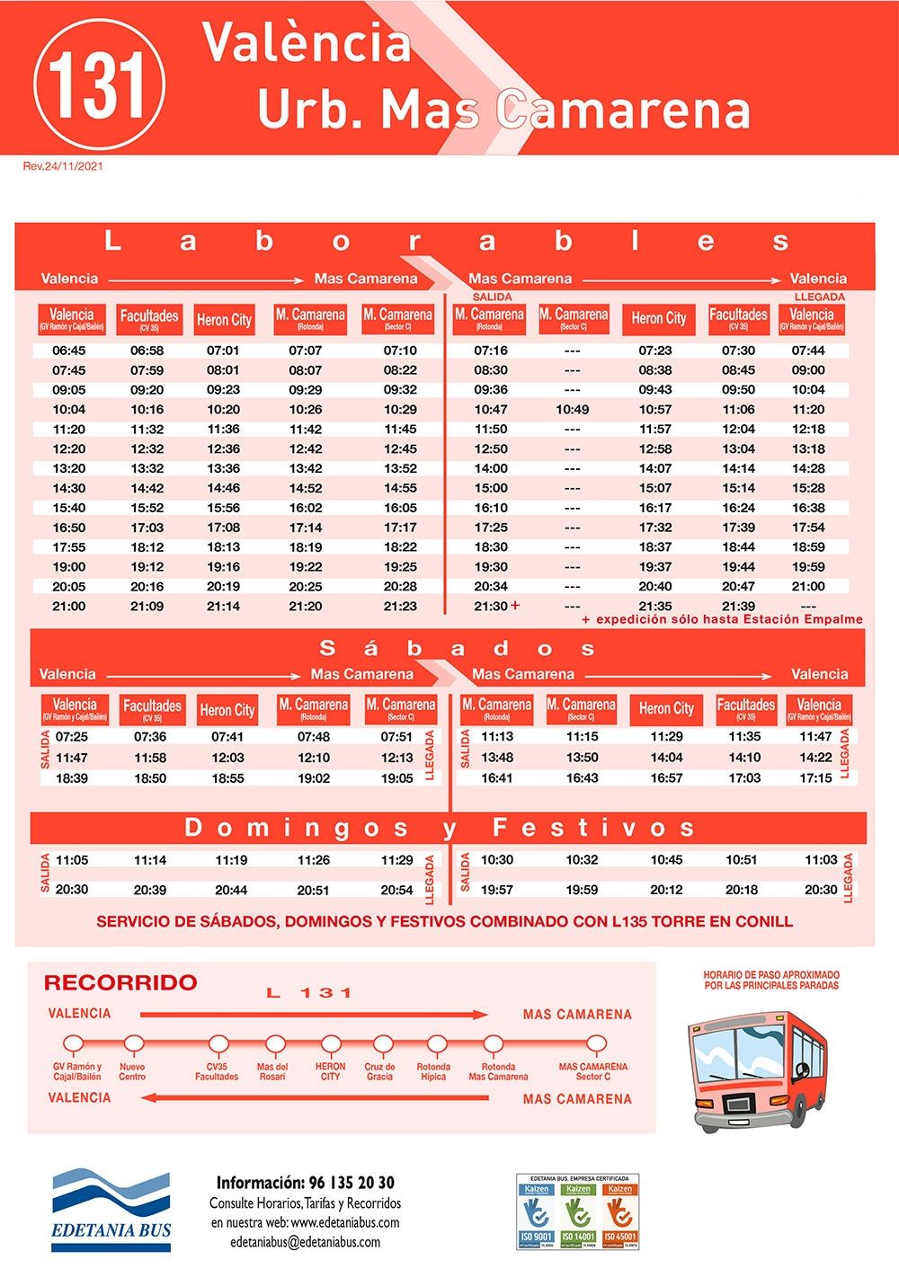 Horarios de autobuses